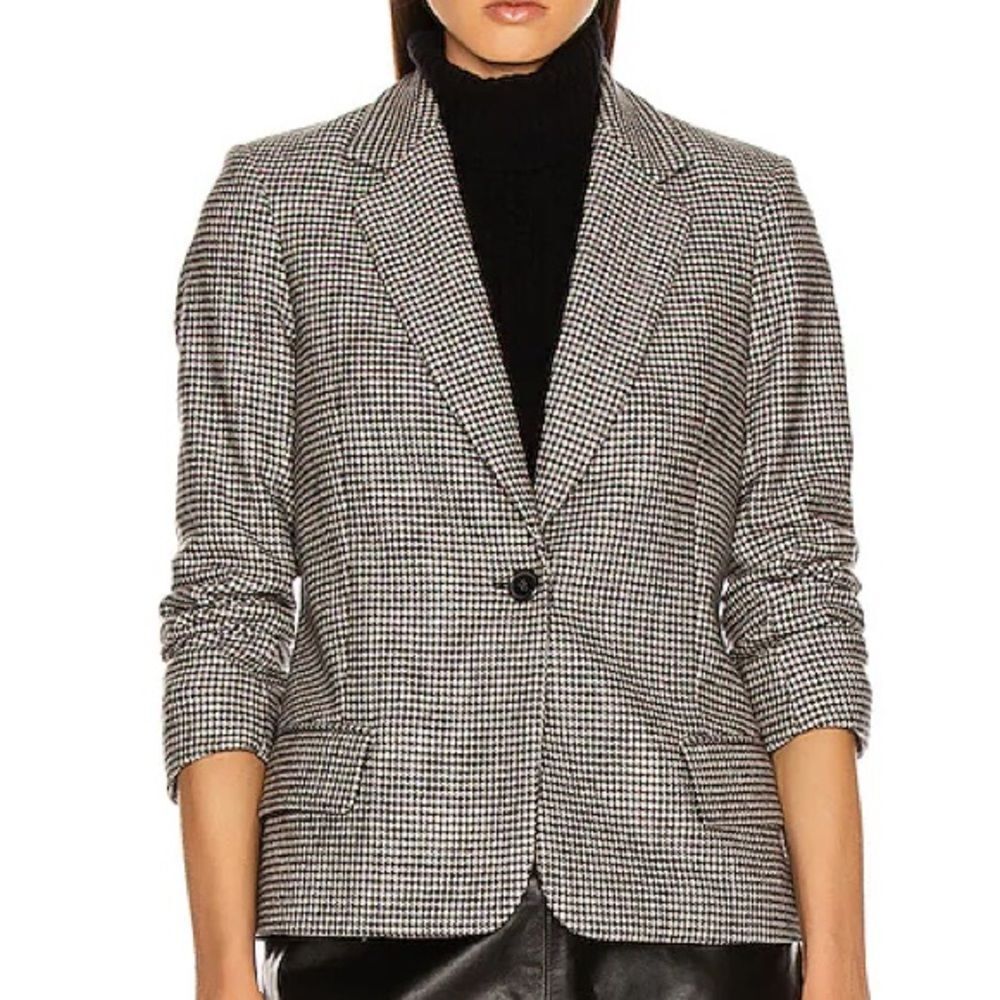 Nili Lotan Humphrey Jacket Blazer In Black & Ivory Size 2